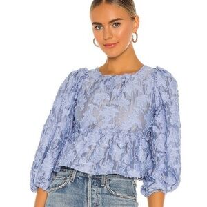 Free People Callie Top in Blue Moon Quartz Size XL